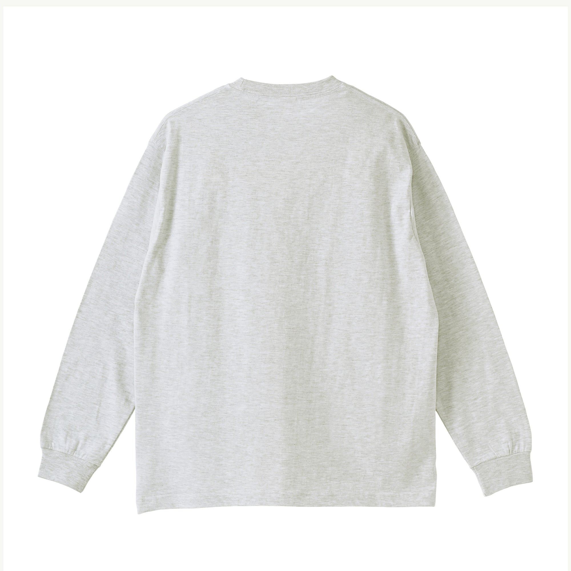 ロングスリーブTシャツ薄手 刺繍 "チワワ チョコタン" ash image