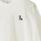 ロングスリーブTシャツ薄手 刺繍 "シュナウザー ソルト&ペッパー" white image