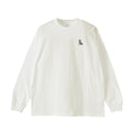 ロングスリーブTシャツ薄手 刺繍 "シュナウザー ソルト&ペッパー" white image
