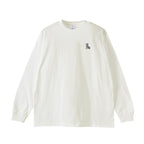 ロングスリーブTシャツ薄手 刺繍 "シュナウザー ソルト&ペッパー" white image