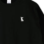 ロングスリーブTシャツ 薄手 刺繍  "チワワ ホワイト" black image