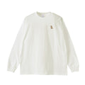 ロングスリーブTシャツ 薄手 刺繍 "トイプードル クリーム" white image