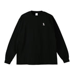 ロングスリーブTシャツ 薄手 刺繍 "トイプードル シルバー" black image
