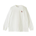ロングスリーブTシャツ 薄手 刺繍 "トイプードル ブラウン" white image
