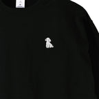 ロングスリーブTシャツ 薄手 刺繍 "トイプードル ホワイト" black image