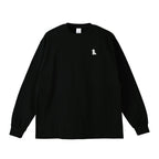 ロングスリーブTシャツ 薄手 刺繍 "トイプードル ホワイト" black image