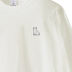 ロングスリーブTシャツ 薄手 刺繍 "シュナウザー ホワイト" white image