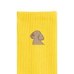 リブソックス ワンポイント刺繍 "トイプードル クリーム" yellow image