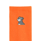 リブソックス ワンポイント刺繍 "シュナウザー ソルト&ペッパー" orange image