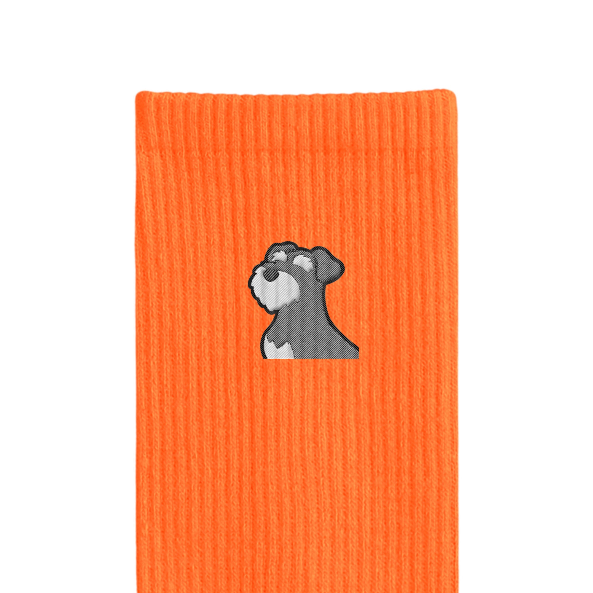 リブソックス ワンポイント刺繍 "シュナウザー ソルト&ペッパー" orange image
