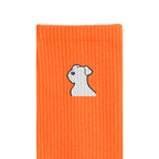 リブソックス ワンポイント刺繍 "シュナウザー ホワイト" orange image
