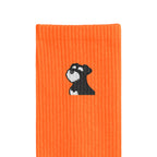 リブソックス ワンポイント刺繍 "シュナウザー ブラック&シルバー" orange image
