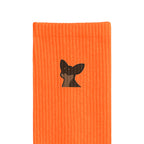 リブソックス ワンポイント刺繍 "チワワ チョコタン" orange image
