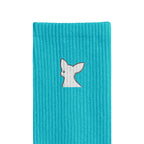 リブソックス ワンポイント刺繍 "チワワ ホワイト" light-blue image