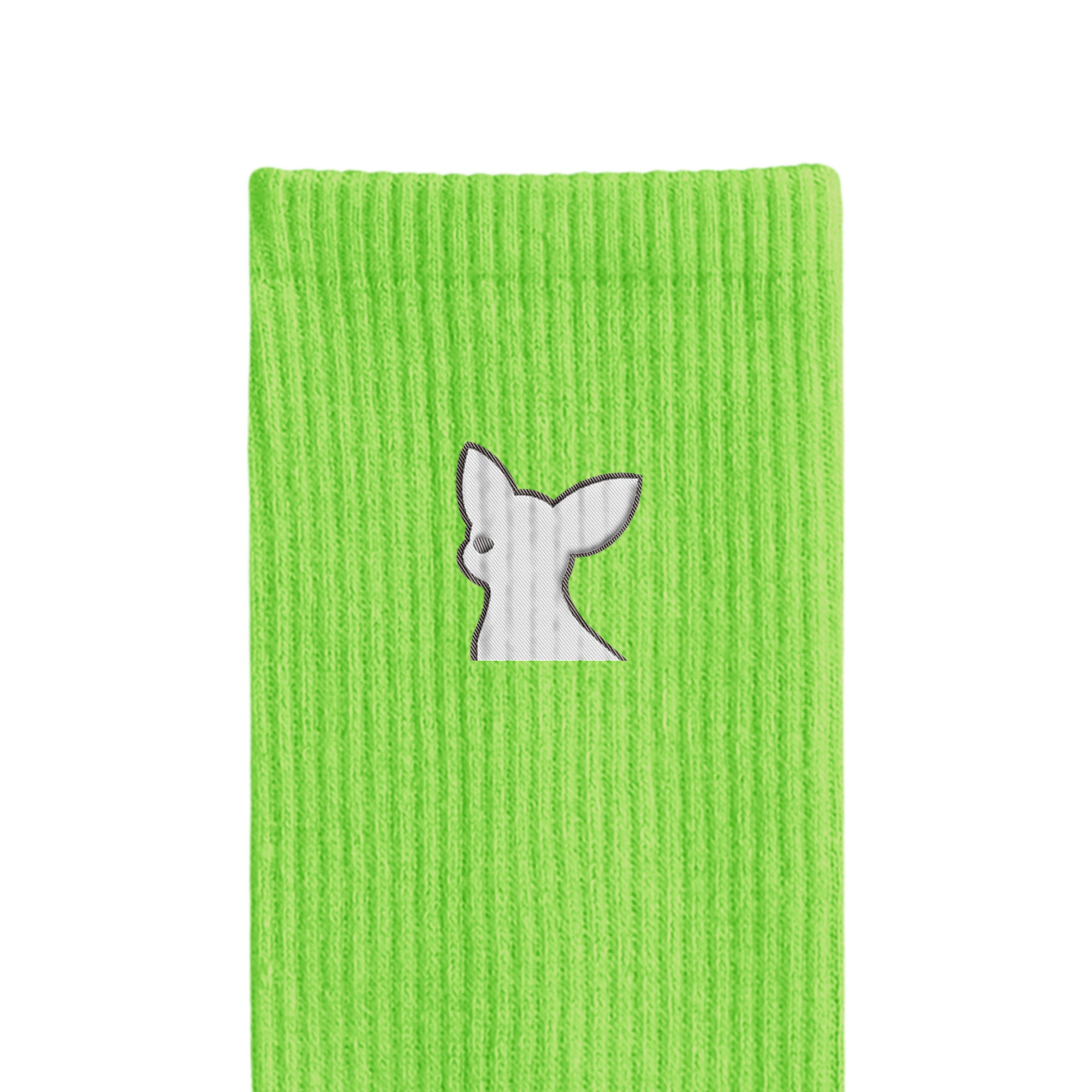 リブソックス ワンポイント刺繍 "チワワ ホワイト" light-green image