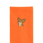 リブソックス ワンポイント刺繍 "チワワ レッド" orange image