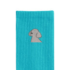 リブソックス ワンポイント刺繍 "トイプードル シルバー" light-blue image