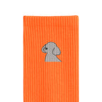 リブソックス ワンポイント刺繍 "トイプードル シルバー" orange image