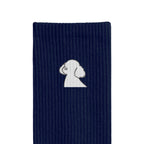 リブソックス ワンポイント刺繍 "トイプードル ホワイト" navy image