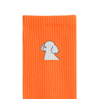 リブソックス ワンポイント刺繍 "トイプードル ホワイト" orange image