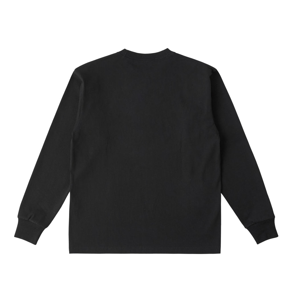 ロングスリーブTシャツ 厚手 ワンポイント刺繍 "シュナウザー ソルト&ペッパー" deep-black image