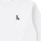ロングスリーブTシャツ 厚手 ワンポイント刺繍 "シュナウザー ソルト&ペッパー" white image