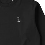 ロングスリーブTシャツ 厚手 ワンポイント刺繍 "シュナウザー ブラック&シルバー# deep-black image