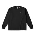 ロングスリーブTシャツ 厚手 ワンポイント刺繍 "シュナウザー ブラック&シルバー# deep-black image
