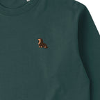 ロングスリーブTシャツ 厚手 ワンポイント刺繍 "ダックス チョコタン" dark-green image