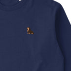 ロングスリーブTシャツ 厚手 ワンポイント刺繍 "ダックス チョコタン" navy image