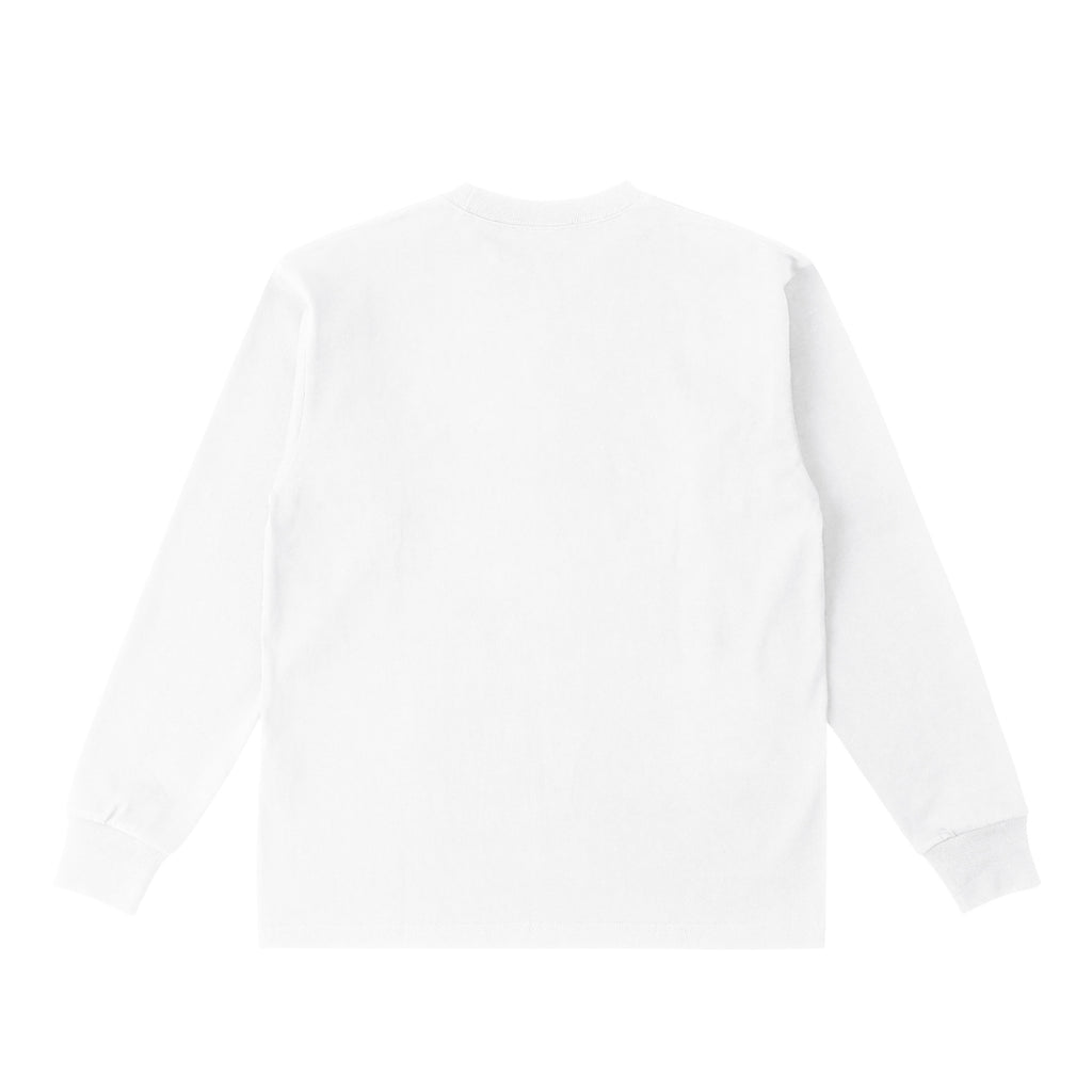 ロングスリーブTシャツ 厚手 ワンポイント刺繍 "チワワ チョコタン" white image