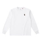 ロングスリーブTシャツ 厚手 ワンポイント刺繍 "チワワ チョコタン" white image