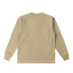 ロングスリーブTシャツ 厚手 ワンポイント刺繍 "チワワ ホワイト" dull-sand image