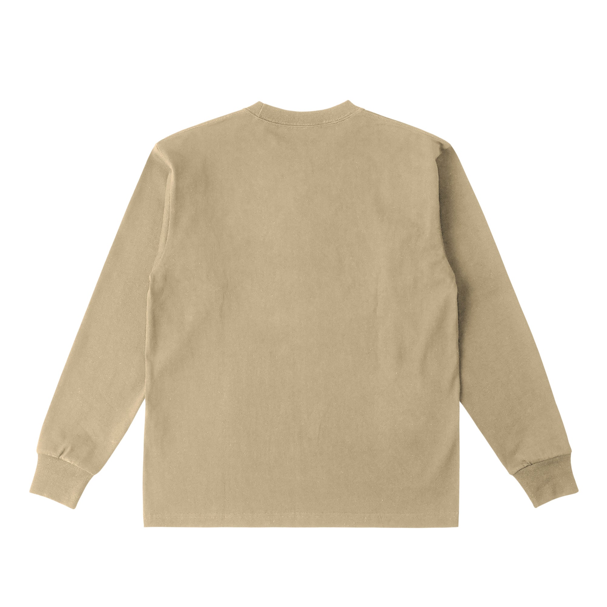 ロングスリーブTシャツ 厚手 ワンポイント刺繍 "チワワ ホワイト" dull-sand image