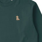 ロングスリーブTシャツ 厚手 ワンポイント刺繍 "トイプードル クリーム" dark-green image