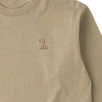 ロングスリーブTシャツ 厚手 ワンポイント刺繍 "トイプードル クリーム" dull-sand image