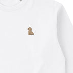 ロングスリーブTシャツ 厚手 ワンポイント刺繍 "トイプードル クリーム" white image