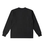 ロングスリーブTシャツ 厚手 ワンポイント刺繍 "トイプードル ホワイト" deep-black image