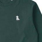 ロングスリーブTシャツ 厚手 ワンポイント刺繍 "トイプードル ホワイト" dark-green image