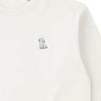 ロングスリーブTシャツ 厚手 ワンポイント刺繍 "トイプードル ホワイト" natural image