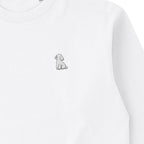 ロングスリーブTシャツ 厚手 ワンポイント刺繍 "トイプードル ホワイト" white image