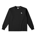 ロングスリーブTシャツ 厚手 "シュナウザー ホワイト" deep-black image