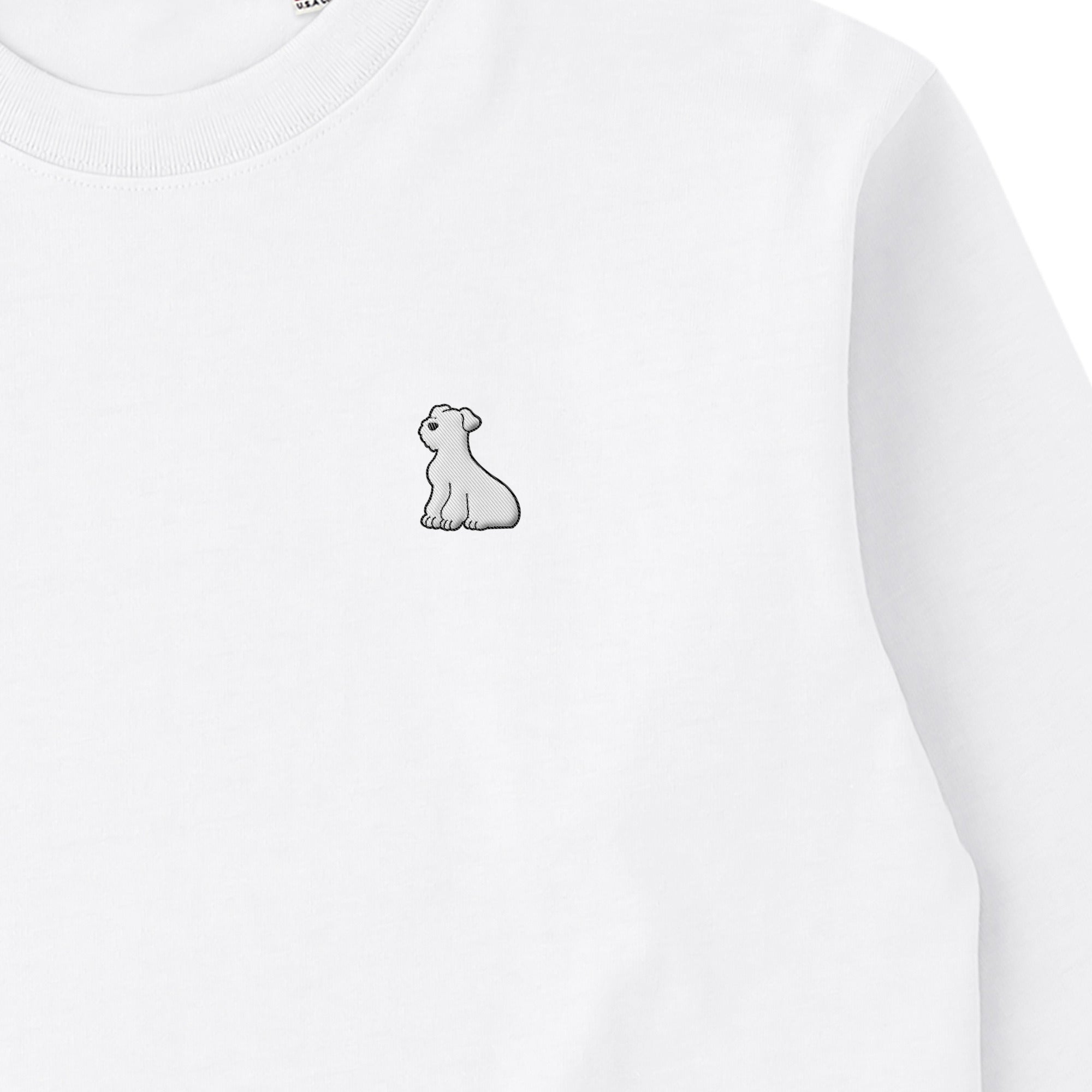ロングスリーブTシャツ 厚手 "シュナウザー ホワイト" white image