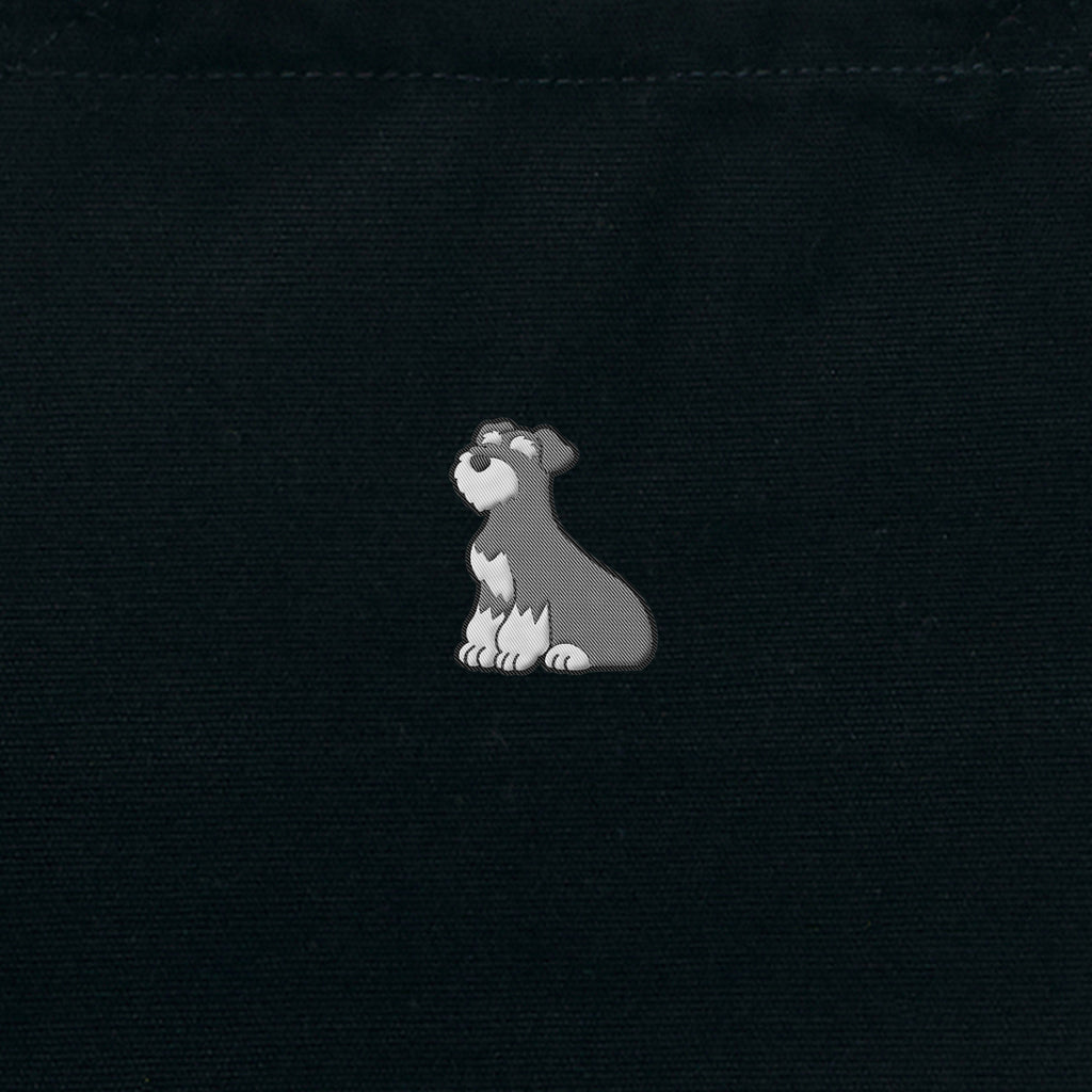 ランチバッグミニトート ワンポイント刺繍 "シュナウザー ソルト&ペッパー" black image