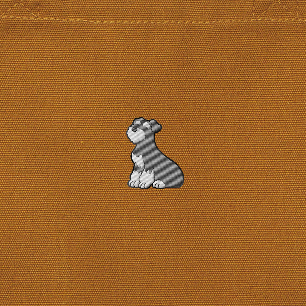 ランチバッグミニトート ワンポイント刺繍 "シュナウザー ソルト&ペッパー" camel image