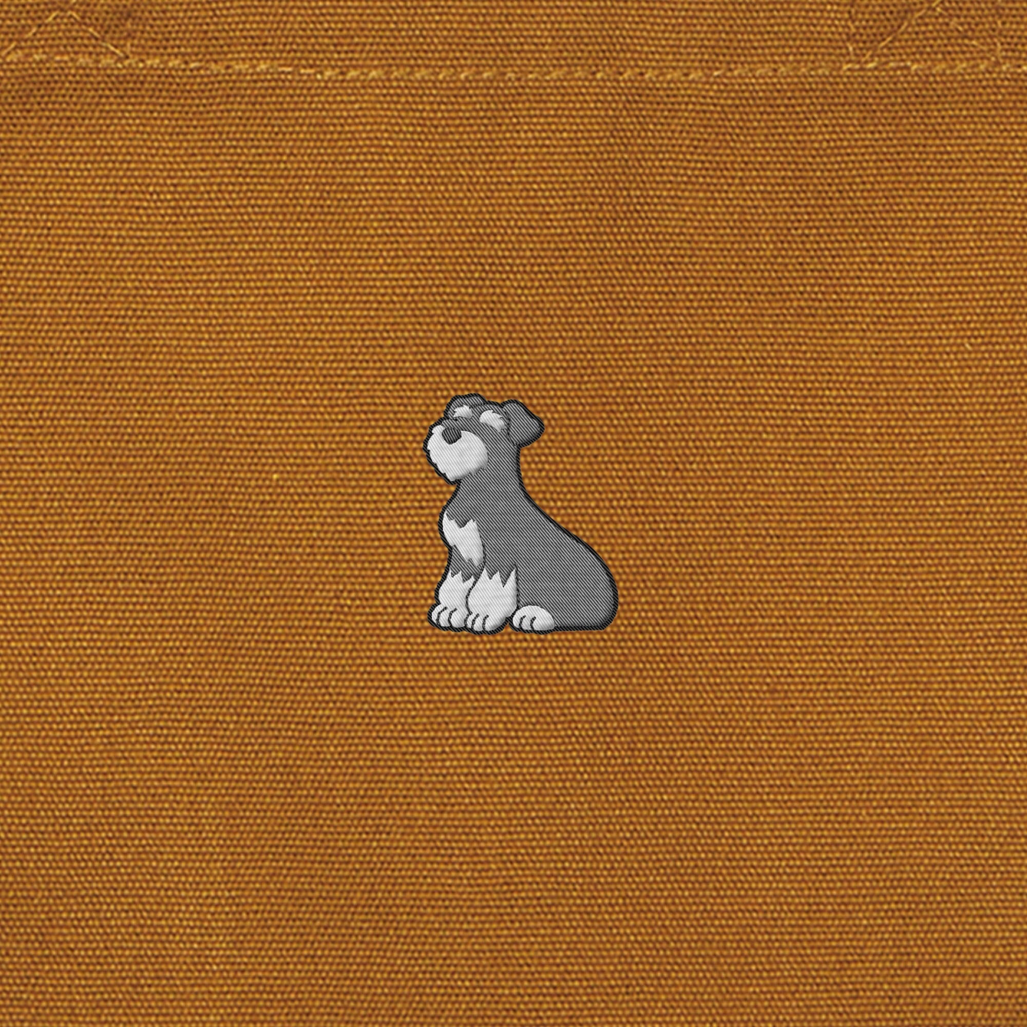 ランチバッグミニトート ワンポイント刺繍 "シュナウザー ソルト&ペッパー" camel image