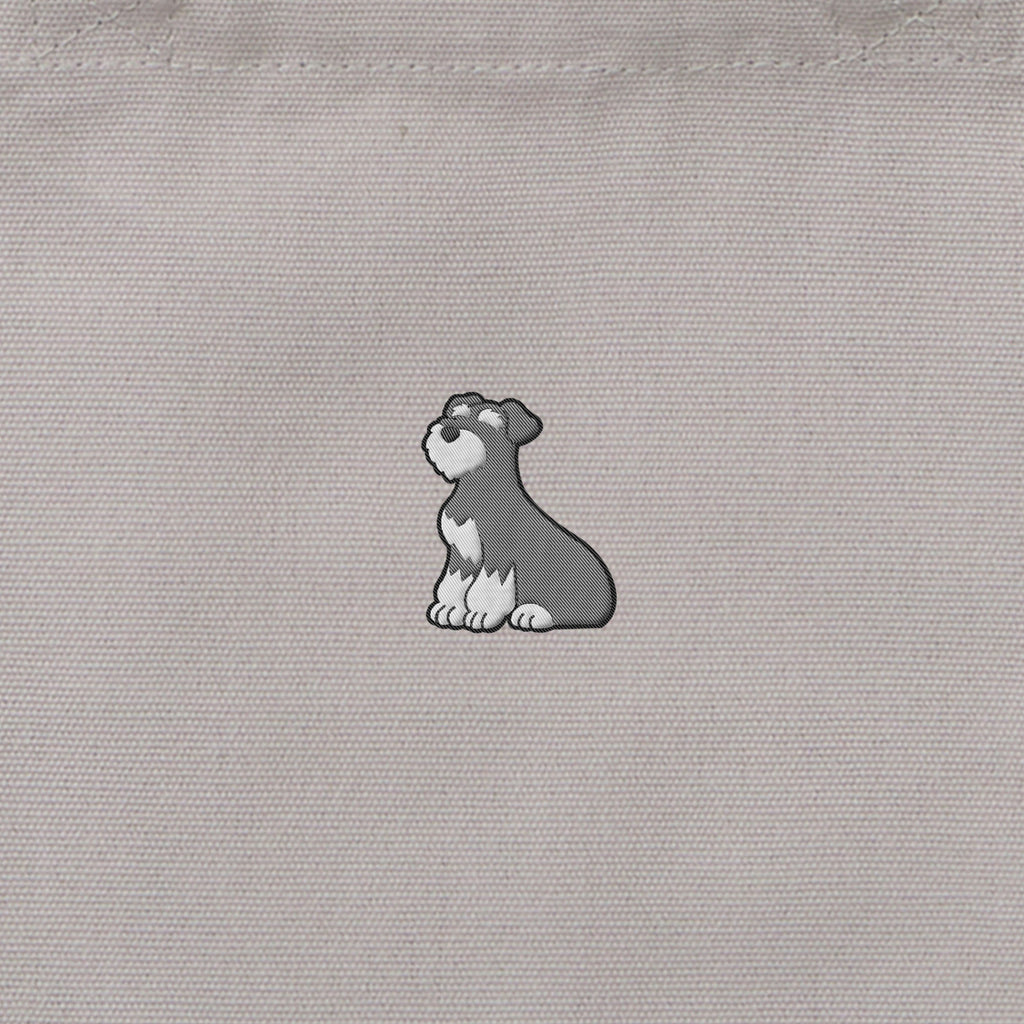 ランチバッグミニトート ワンポイント刺繍 "シュナウザー ソルト&ペッパー" light-gray image