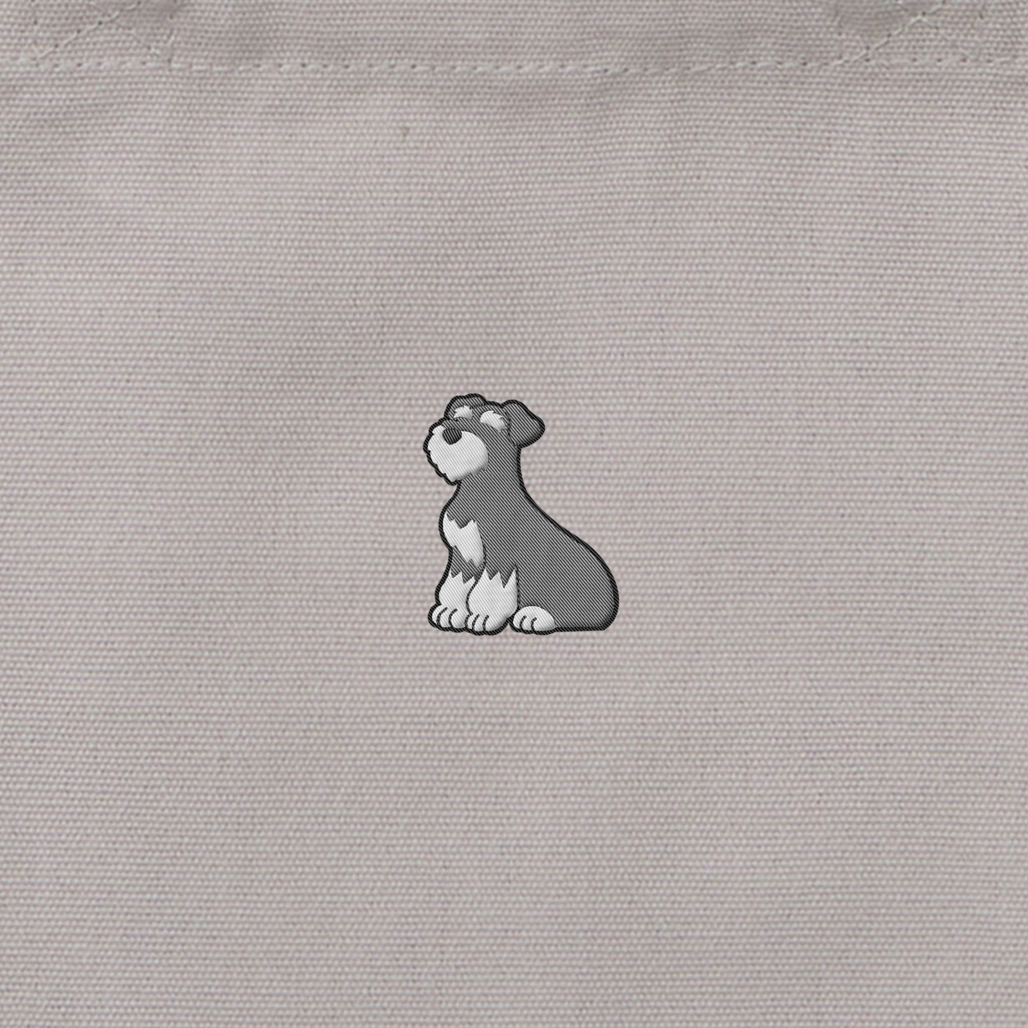 ランチバッグミニトート ワンポイント刺繍 "シュナウザー ソルト&ペッパー" light-gray image