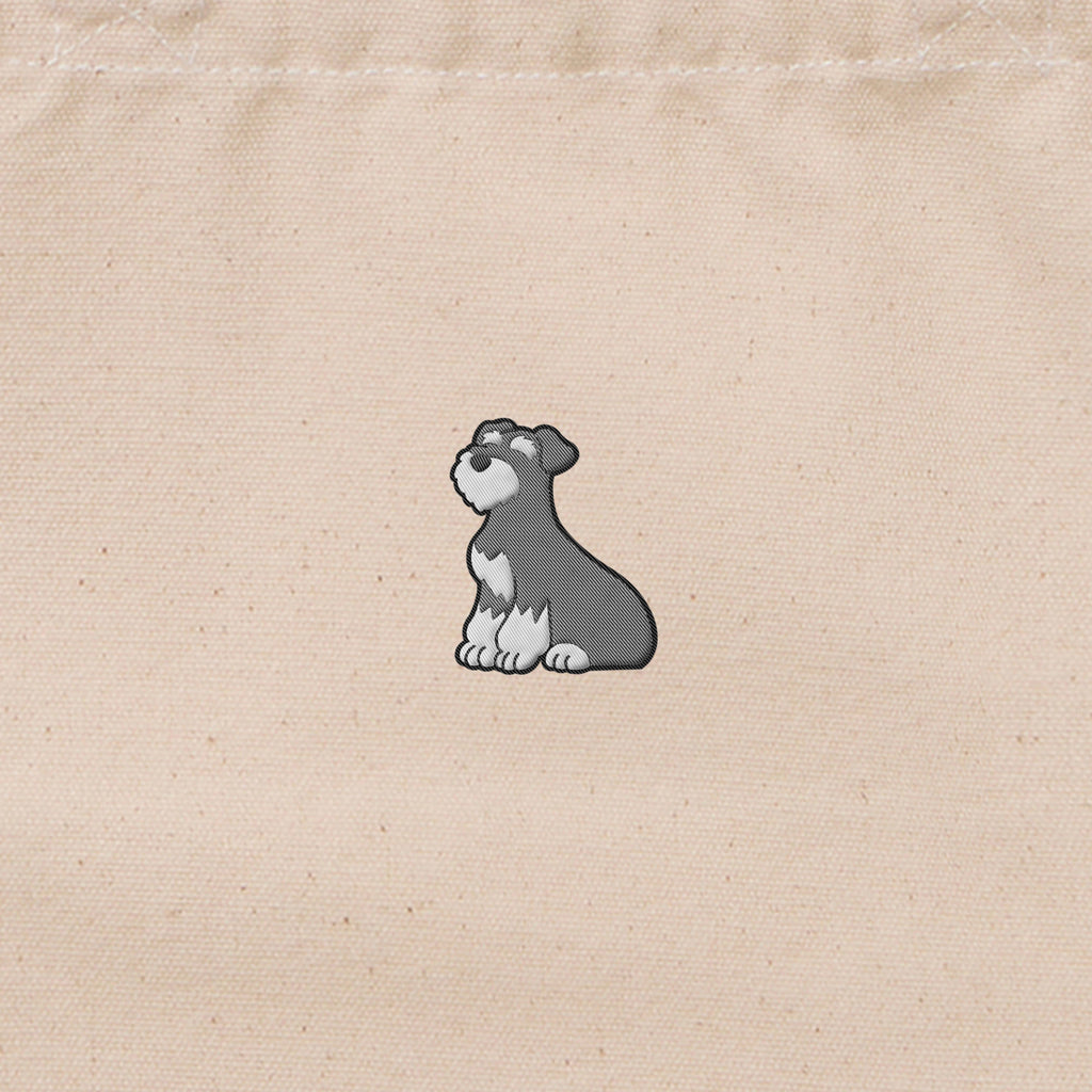 ランチバッグミニトート ワンポイント刺繍 "シュナウザー ソルト&ペッパー" natural image