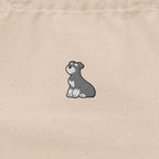 ランチバッグミニトート ワンポイント刺繍 "シュナウザー ソルト&ペッパー" natural image